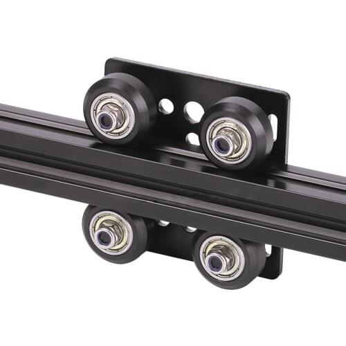 1 Set V Gantry Plat Special Slide Plate Pulley with Black Wheels 3D Printer Parts for 2020 V-slot Aluminum Profiles