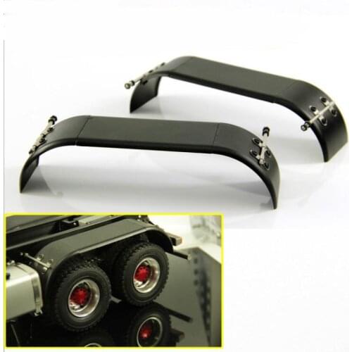 1 Pair 1:14 Container Truck Tow Truck Aluminum Alloy Fender Tire Eyebrow Cover Suitable For RC Tractors Tow Truck Trailer