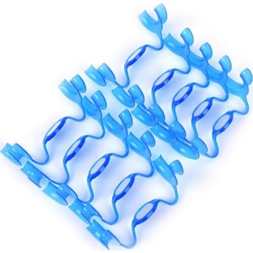 10 Pcs/lot M Type Mouth Opener Cheek Retractor Expanders Teeth Whitening Dental Blue Lip Retractors