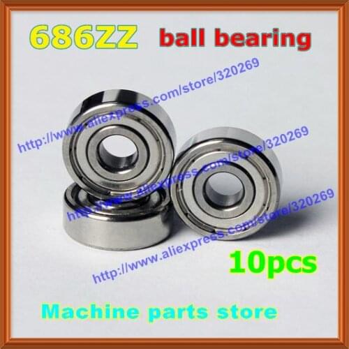 10pcs Radial Shaft Ball Bearing 686ZZ 6*13*5 6x13x5Mm Metal Shield 686Z