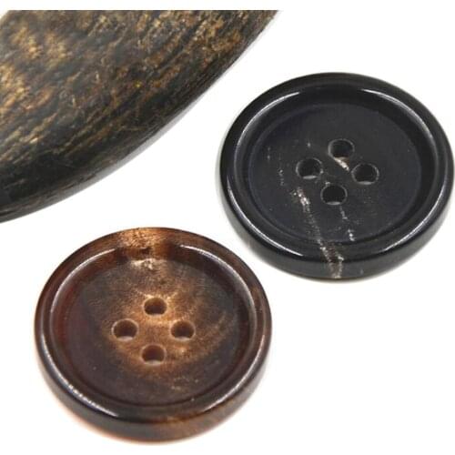 6000pcs natural color 4 holes ox horn buttons natural texture decorative Windbreaker buttons for crafts sewing decorative
