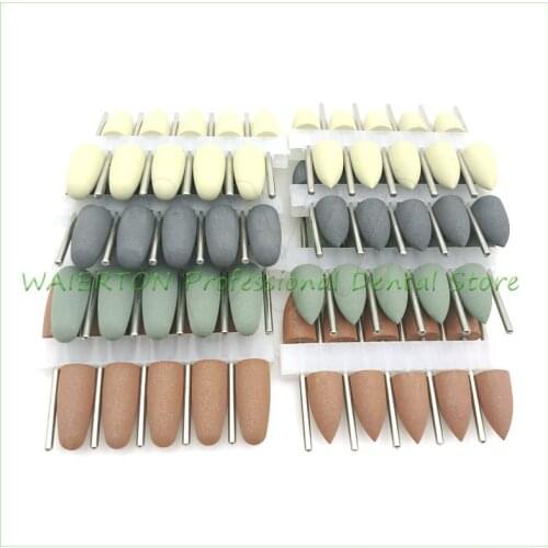 80pcs Dental Silicon Polishers Resin Base Crylic Polishing Burs 2.35mm Dental Supplies