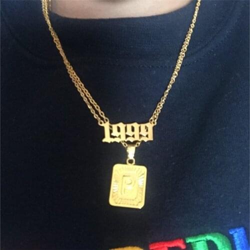 A B C D E F G H I J K L M N O P Q R S T U V W X Y Z Letter Pendant Necklace Alphabet Jewelry Gold Initial Kolye Best Friend Gift