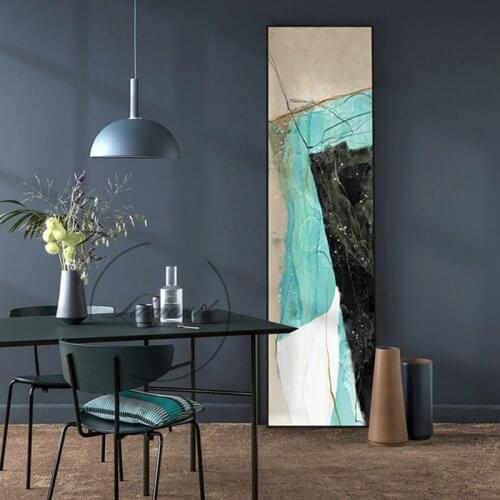 Abstract yellow gray canvas painting large poster print modern wall art pictures for living room decorative nordic posters