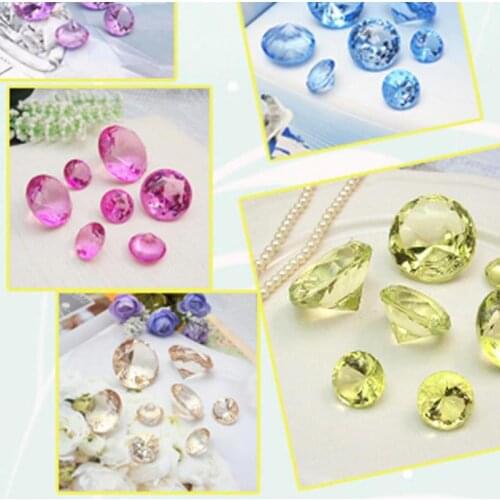 Acrylic Jumbo 30mm Gemstone Table Scatter Confetti Diamonds Wedding Table Deco 10pcs Limited Stock