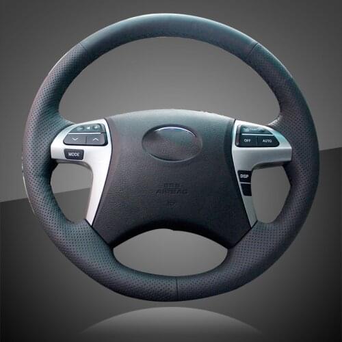 Auto Braid On The Steering Wheel Cover for Toyota Highlander Camry Isis Mark X Zio Premio Noah (Voxy) Car Braiding Wheel Covers