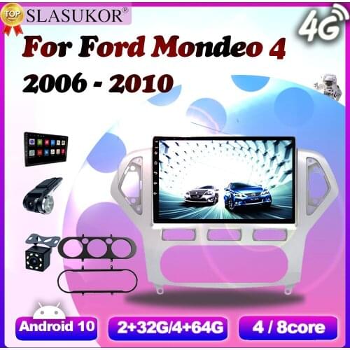 6G+128G Android 10 For Ford Mondeo 4 2010 2011 2012 2013 2014 Car Multimedia Stereo Player Navigation GPS Autoradio No 2 Din