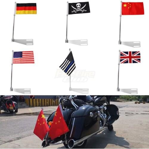 Motorcycle Pirate Luggage Rack Mast Flag Frame Vertical Pole For Indian Chieftain Dark Horse Roadmaster Springfieldt Limited