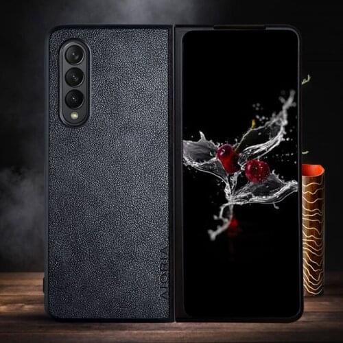 Case for Samsung galaxy Z Fold3 5G with Retro business PU leather Skin design phone cover for samsung galaxy z flod 3 5g case