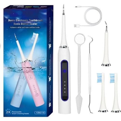 Electric Ultrasonic Calculus Remover Dental Scaling Portable Scaler Sonic Smoke Stains Tartar Plaque Teeth White clean Tool