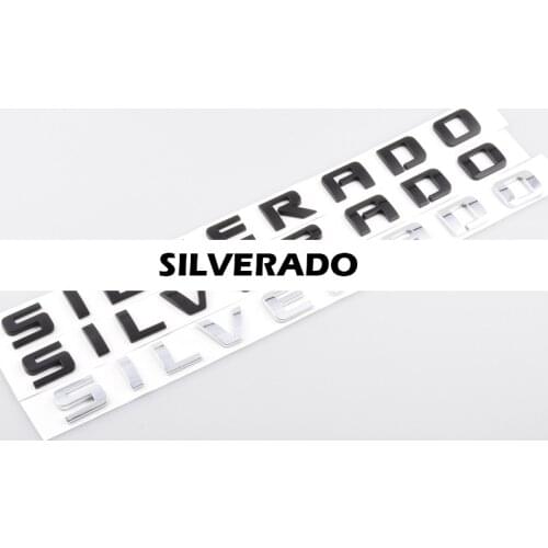 Letters Emblem for Chevrolet SILVERADO Car Styling Tailgate Badge Pickup Lower Trunk Side Door Nameplate Sticker 1500 2500 3500