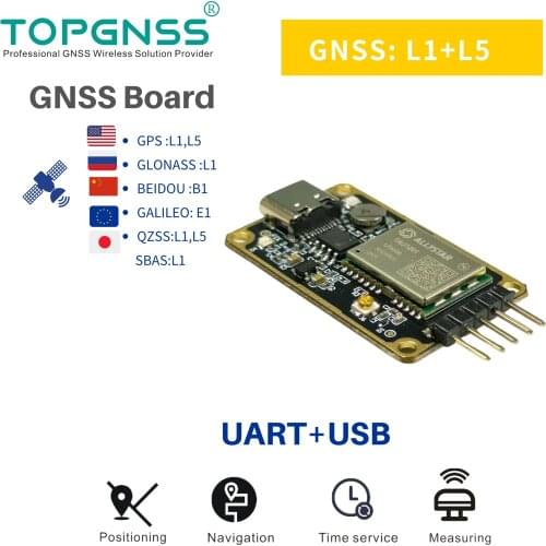 GNSS Dual-frequency L1+L5/high precisionsupport all civil positioning systems worldwide GPS Module GN2336 , BNMEA0183 TOPGNSS