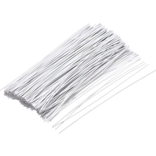 Uxcell Metallic Twist Ties 120mmx1mm Plastic White Cable Cord Ties 500pcs