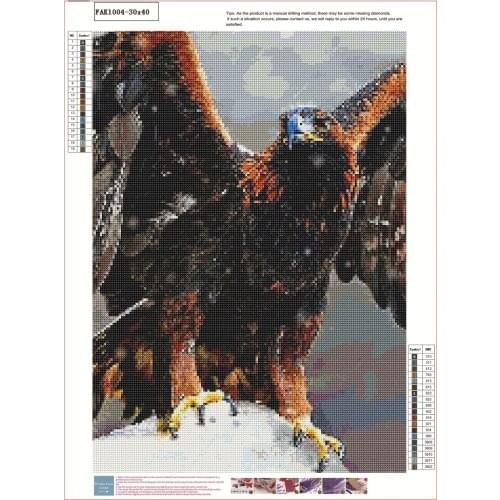 Eagle New Full diamond paint Cartoon Round Diamond Embroidery Cross Stitch Wall Decorations Gift