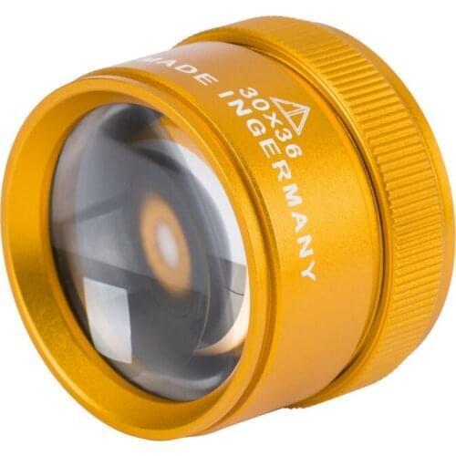 30X Full Metal HD Magnifying Glass K9 Optical Lens Jewelry Appraisal Monocle Magnifier Loupe for Coin Stamps Watch Repair