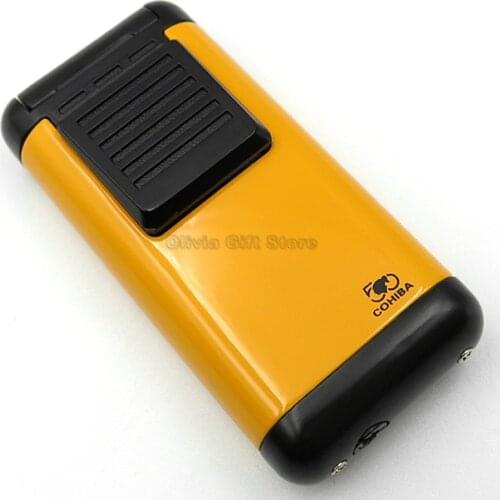 Cohiba Metal 3 Torch Jet Flame Cigar Cigarette Windproof Lighter Portable 50th Anniversary Tobacco Smoking Tool Accessories