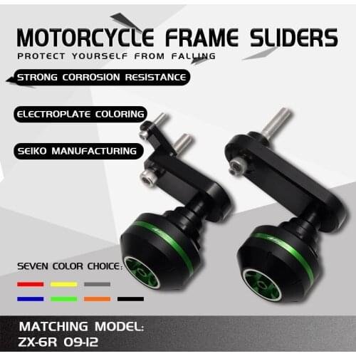 Motorcycle Aluminum Falling Protection Frame Slider Anti Crash Pad Protector For Ninja ZX6R ZX 6R ZX-6R 2009 2010 2011 2012