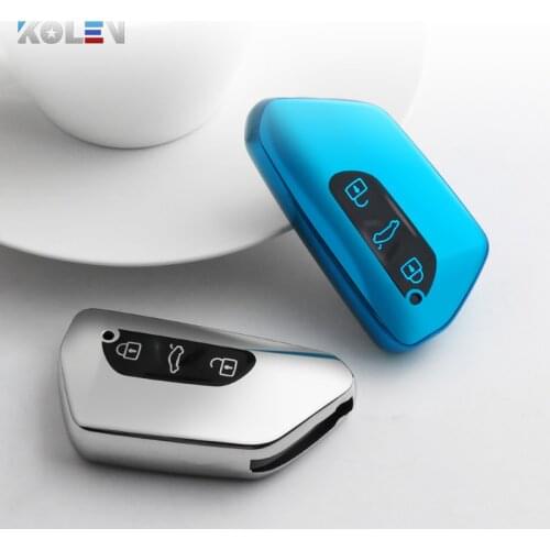 Soft TPU Car Remote Key Case Cover For VW Volkswagen Golf 8 MK8 2020 Skoda Octavia 3 Button Smart Key Protecto Shell Accessories