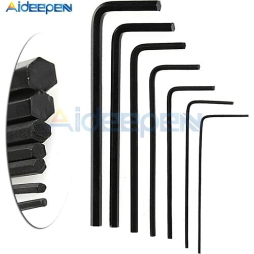 7Pcs 0.7/0.9/1.3/1.5/2/2.5/3mm Hexagon Allen Key Wrench Tools Set Bicycle Repair Tools Hand Repair Tools 0.7MM-3MM