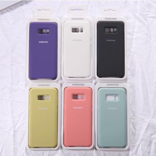 For Samsung Galaxy S9 Plus Original Liquid Silicone Phone Case Silky Soft-Touch Phone Cover For samsung S8 S9 S20 Plus case