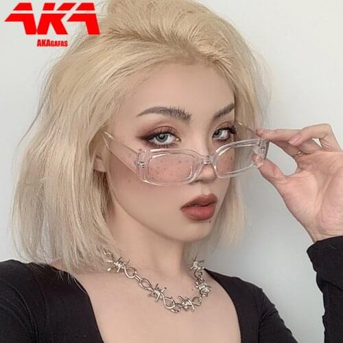 AKAgafas Retro Sunglasses Women Cool Glasses for Women/Men Square Classic Sunglasses 2021 Luxury Mirror Oculos De Sol Feminino