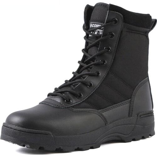 Tactical Military Boots Men Boots Steel Toe Desert Combat Army Boots Outdoor Hiking Boots Ankle Shoes Men Work Safty Shoes