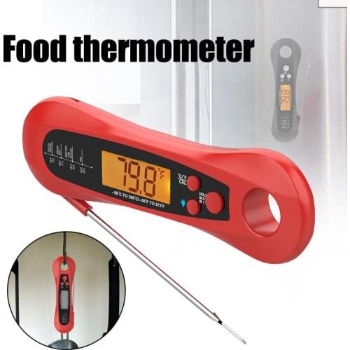 Instant Read Meat Thermometer Best Waterproof Ultra Fast Digital Food Water Milk Thermometer for Outdoor Cooking BBQ and Kitchen
