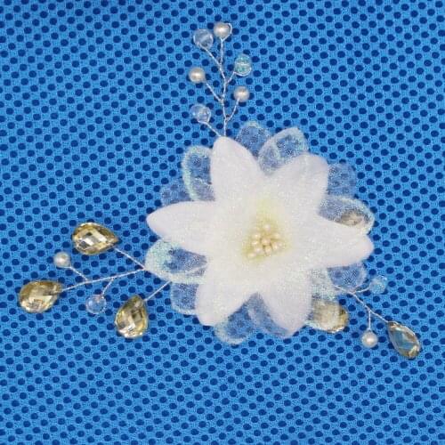 YACKALASI 3D Floral Appliqued Wedding Lace Dress Gold Trims Sewing Lace Patches Mirror Pair12*9cm