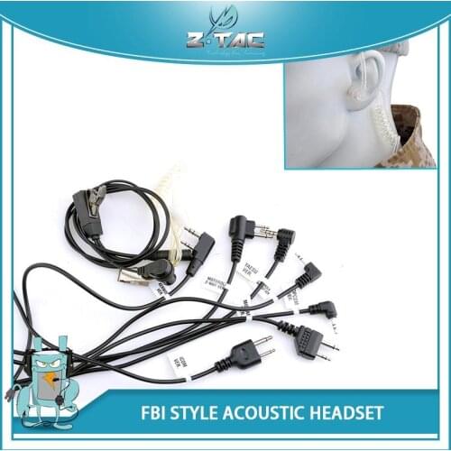 Z-tactical ZFBI Style Acoustic Headset High Sensitive Microphones Outdoor Hunting Z129