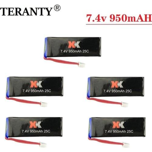 1/2/3/5/10Pcs 7.4v 950mah lipo batteries For WLtoys XK X251 Airplane Spare Parts RC Airplane high quality