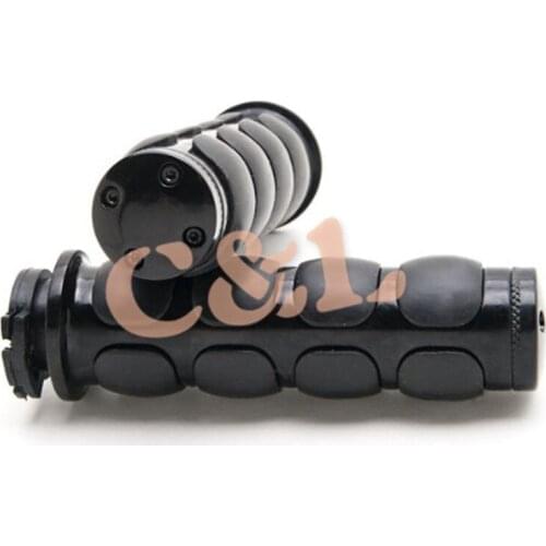 1Pair Black 22mm 7/8" Custom Motorcycle Handlebar Grip Billet Hand Grips Fit For Harley Yamaha Honda
