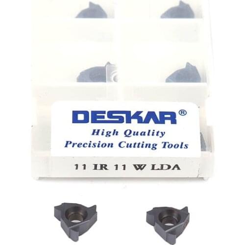 10pcs 11IR 11ER 11W 14W 19W LDA Carbide Threading Inserts CNC Lathe Turning Tools PVD Coated Small Bore Internal Thread Inserts