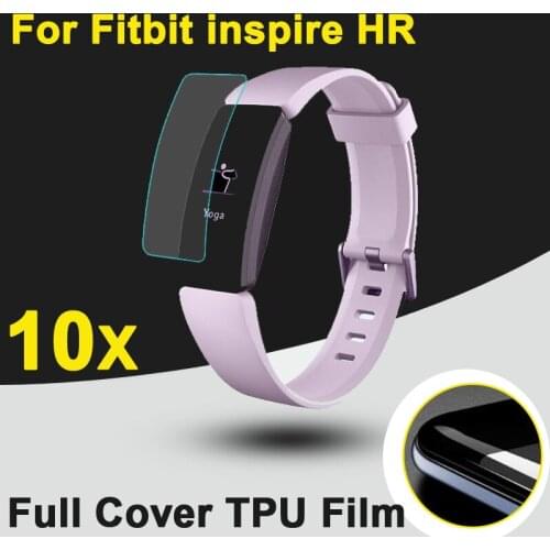 10pcs/lot Full Cover Soft TPU Anti-Scratch For fitbit inspire hr/fitbit inspire Sport Band SmartWatch Screen Protectors Films