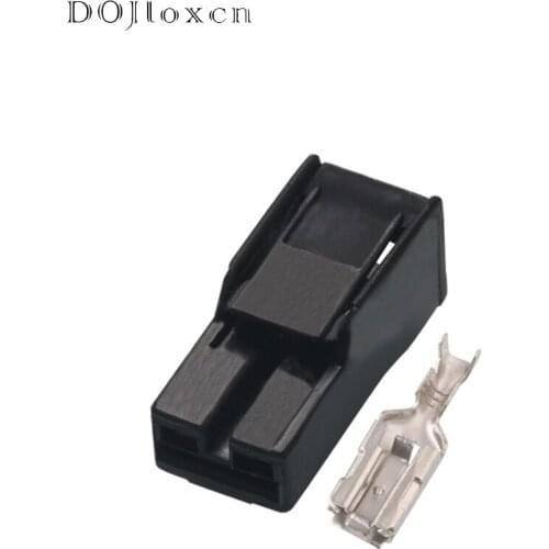 2/5/10/20/50 Sets 1 Pin 6.3 MM Auto Wiring Harness Plug Scket Electric Cable Female Black Wiring Connector DJ70110-6.3-21