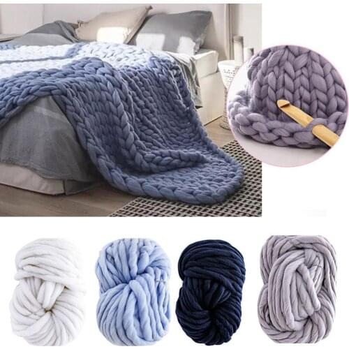 250g Super Thick Chunky Yarn Cotton Tube Yarn DIY Bulky Arm Knitting Blanket Hand Knitting Spin Yarn DIY Blanket Hat Pet House