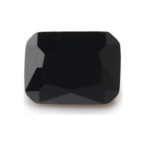 50PCS 3x4~13x18mm Octangle Shape Princess cut Black Loose cz stone Synthetic Gems Cubic Zirconia For DIY Jewelry Stone