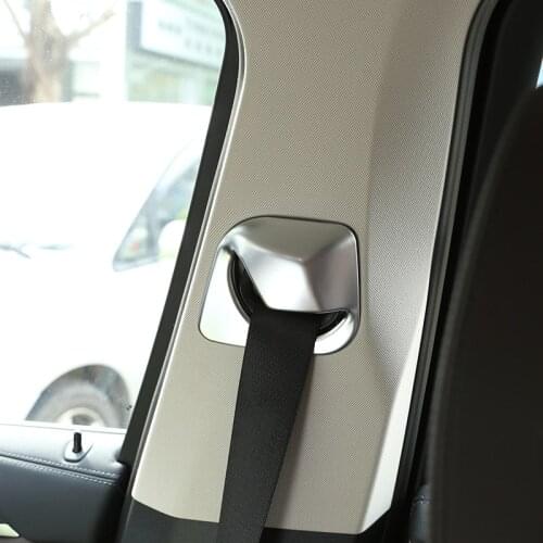 ABS Chrome Matte Car Front Safety Belt Frame Cover Trim For BMW X3 2018 Car Accessories 2pcs