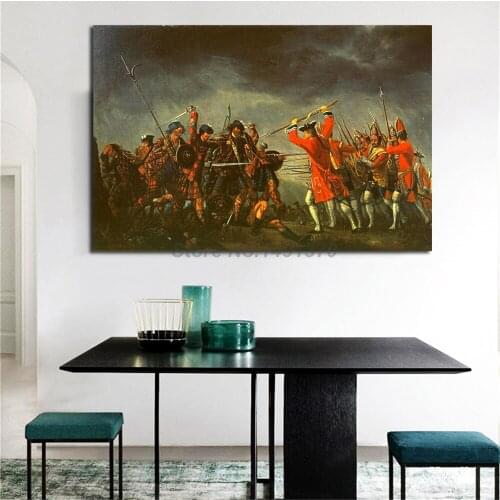 British Scottish Jacobite War Canvas Modern Painting Oil Print Poster Wall Art Picture For Living Room Home Decoration