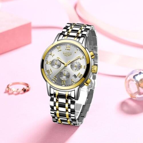 LIGE Full Steel Luxury Ladies Wristwatches TOP Quality Brand Design Watch Women Watches 3ATM 2020 New Fashion Female Business