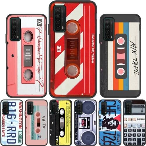 For Huawei P Smart 2019 Case Soft Cover Huawei Nova 5T P Smart 2021 PSmart S 2019 PSmart Z 2020 Retro Cassette Tape Phone Cases