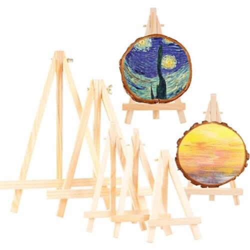 Wood Mini Easel Frame Tripod Display Meeting Wedding Table Number Name Card Stand Display Holder Children Painting Craft