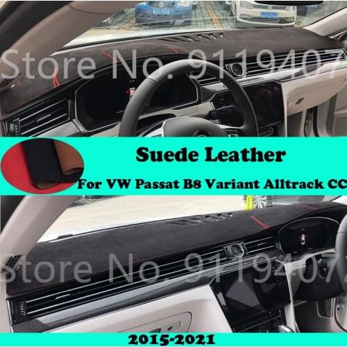 For Volkswagen VW Passat B8 Variant 2015~2020 Suede Leather Dashmat Dashboard Cover Pad Dash Mat Carpet Car-Styling Accessories