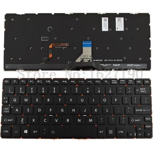 US Keyboard For Toshiba Satellite Radius P25W-C P20W-C BLACK Backlit Win8 PN:9Z.N8PBU.701 0KN0-DV1US13 New Laptop Keyboards