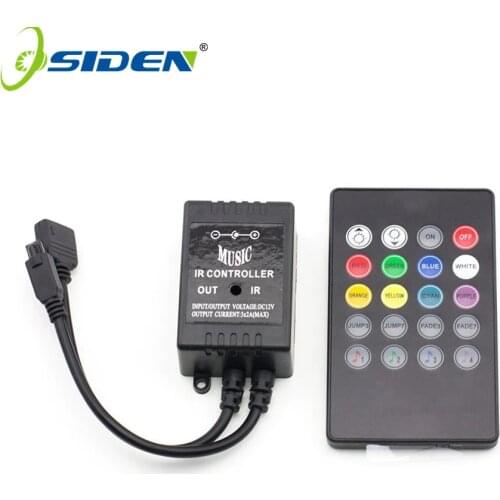 OSIDEN RGB controller strip light Music IR 20 Keys IR Remote Controller for 3528 5050 RGB LED Strip lights Mini Controller