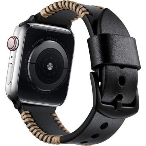 Leather for apple watch band for apple watch straps 44mm 38mm 42mm correa for apple watch 38mm 44mm 40mm for iwatch band 42mm