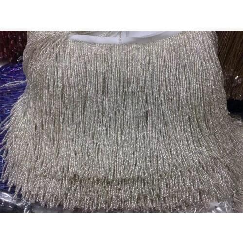 Good looking design 5 yards 15 cm beautiful beaded tassel fringe beads tube YG-644 for dress decoration