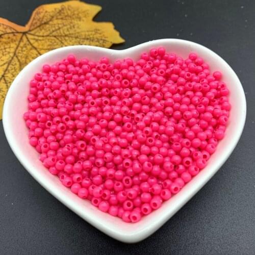 1000/500 pcs /lot 3/4mm Multi Colors Acrylic Round Beads For DIY Bracelets & Necklaces Jewelry Makings Accessories#ZV08