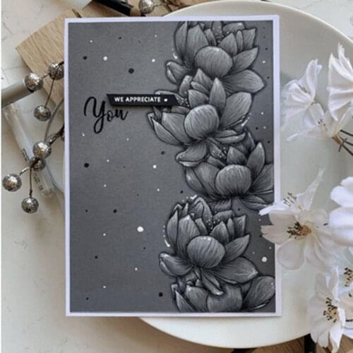 Lotus Lotus Leaf Metal Cutting Dies and Stamps DIY Scrapbooking Card Stencil Paper Cards Handmade Album Stamp Die Sheets