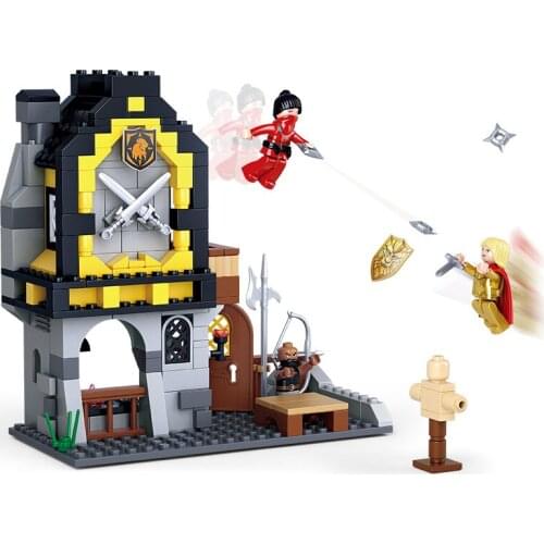 Medieval castle series Armory Arms Library 280 Pcs Bricks Set Sale Building Blocks Toys for Children