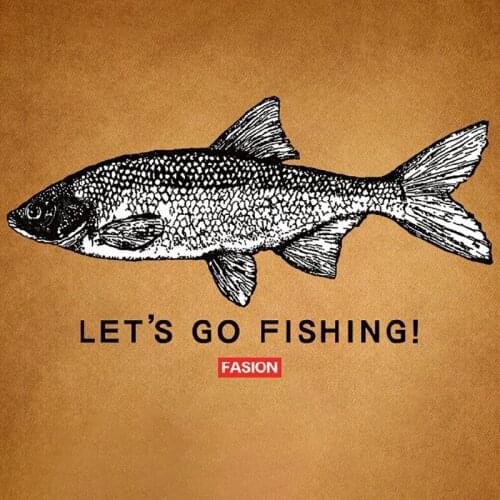 Black Fishing Fish Patches Iron On A-level Patches Heat Transfer Pyrography Stickers For DIY T-Shirt Clothing Printing Decor